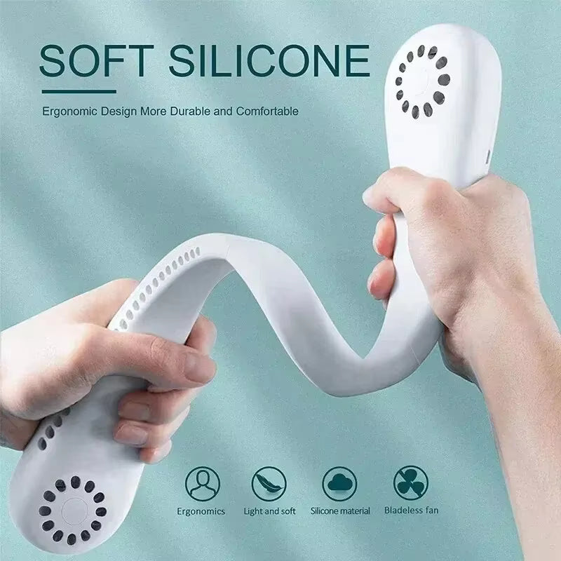 USB Neck Fan – Rechargeable Hands-Free Cooling Fan