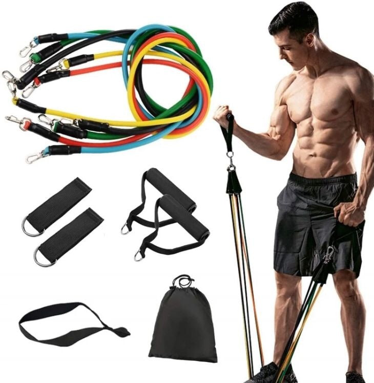 11-Piece Resistance Bands Set – Complete Full-Body Workout at Home