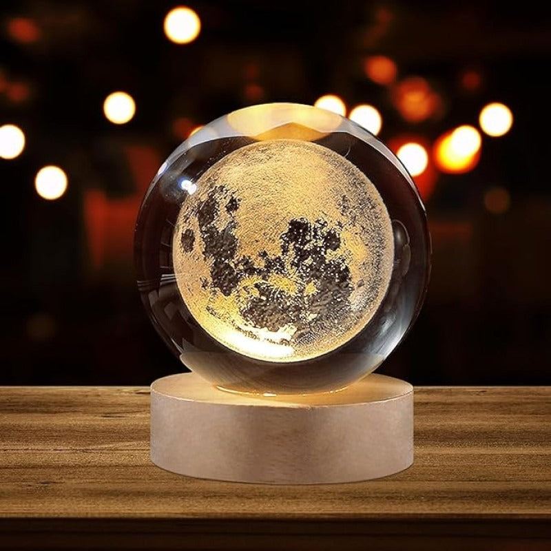 3D Galaxy Crystal Ball Lamp – Aesthetic LED Night Light