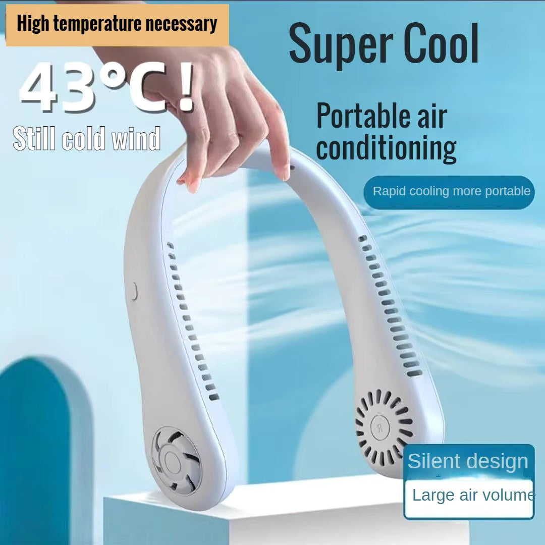 USB Neck Fan – Rechargeable Hands-Free Cooling Fan