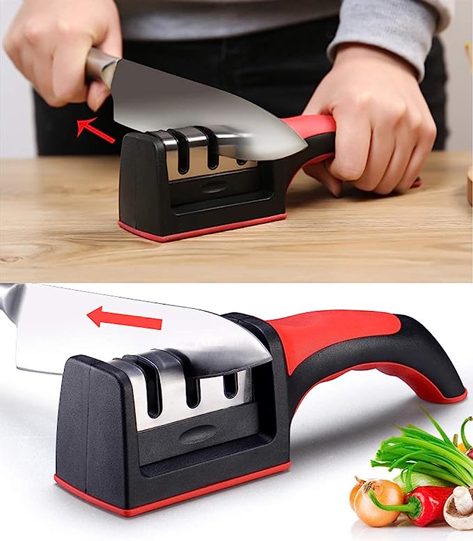 3-in-1 Knife Sharpener – Bring Your Dull Knives Back to Life in Seconds 🔪⚡