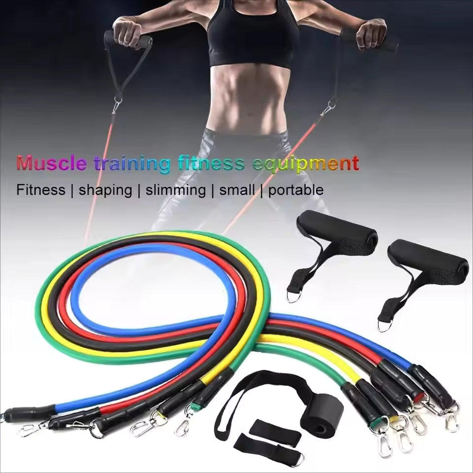 11-Piece Resistance Bands Set – Complete Full-Body Workout at Home