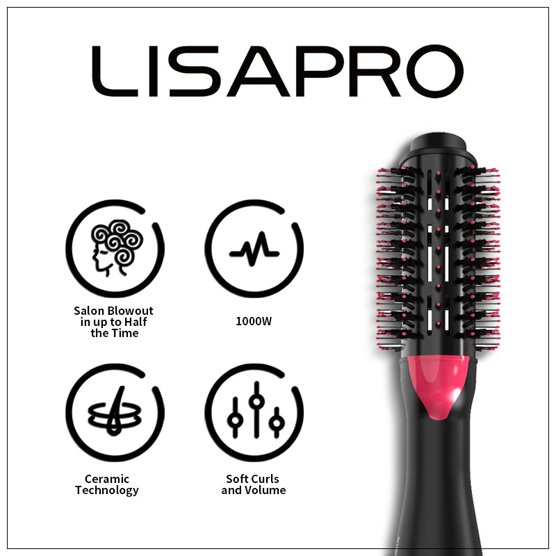 3-in-1 Hot Air Brush – Hair Dryer & Volumizer